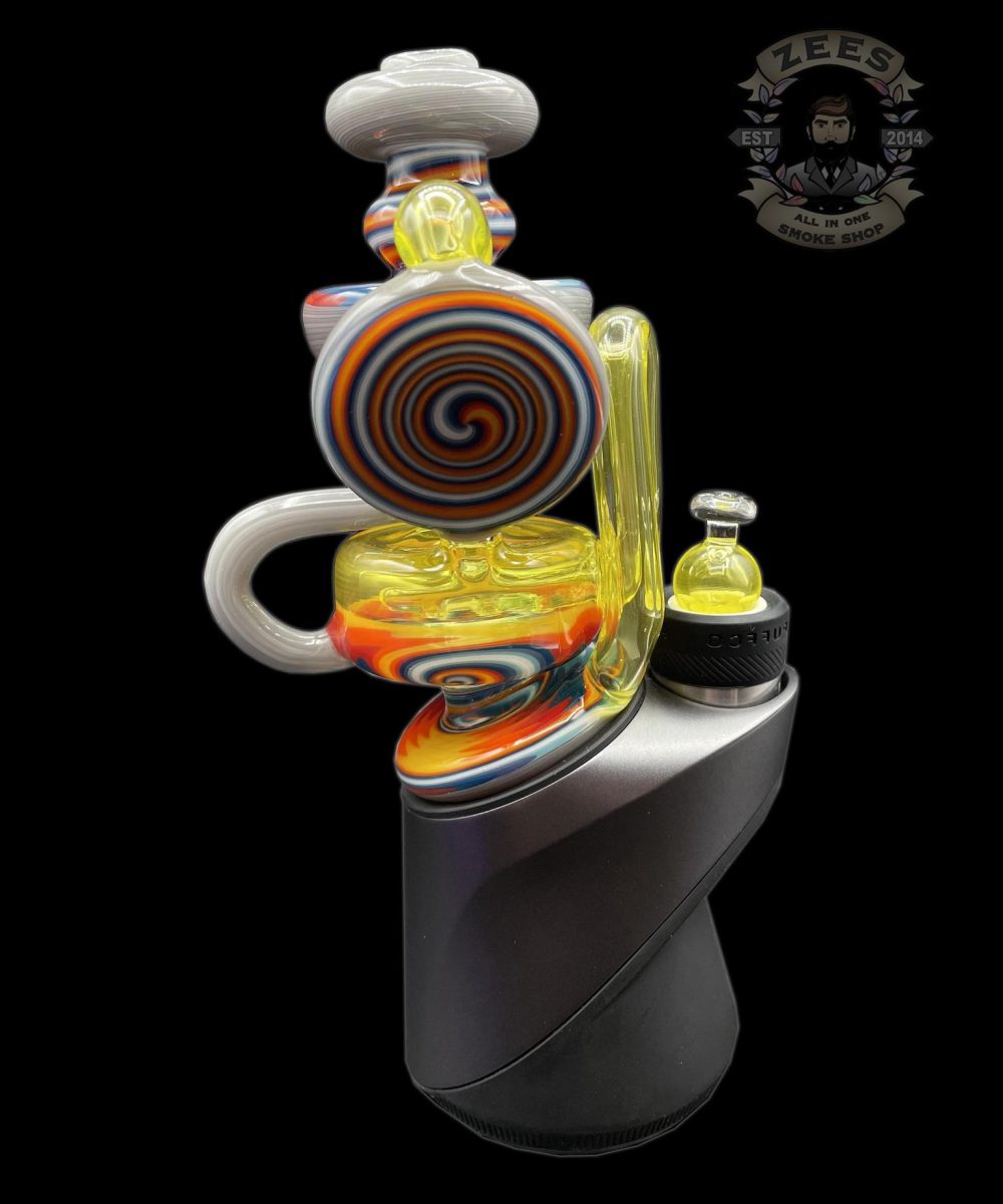 REBEL GLASS: WORKED RECYCLER PUFFCO PEAK ATTACHMENT