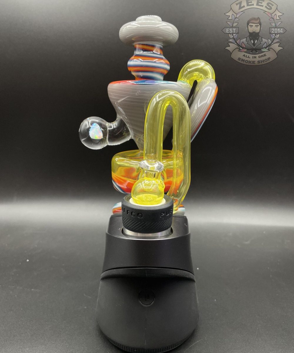 Alternative view of REBEL GLASS: WORKED RECYCLER PUFFCO PEAK ATTACHMENT