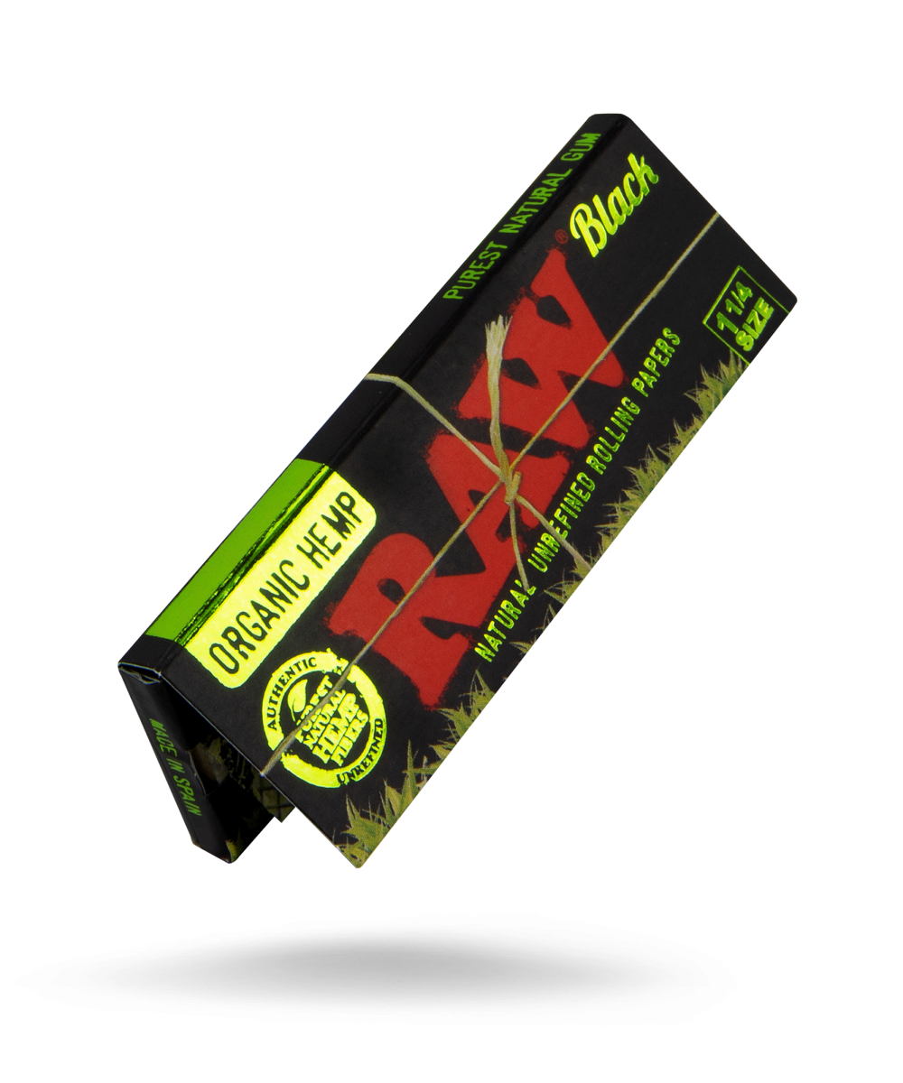 RAW: BLACK 1 1/4 ORGANIC PAPER