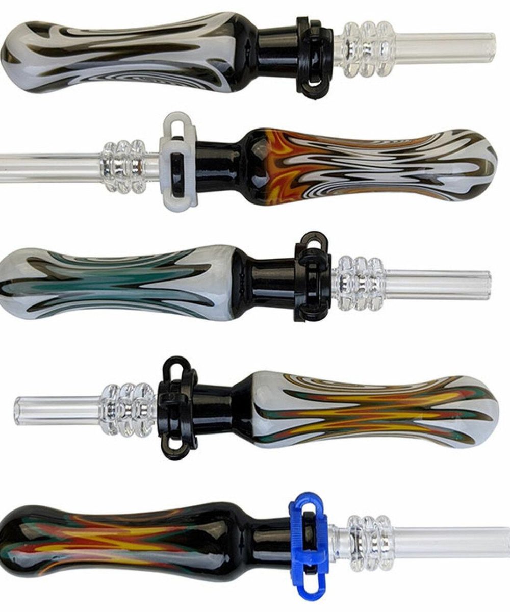 Alternative view of ON POINT GLASS: 4" WIG WAG DUAL TIP SET 10MM