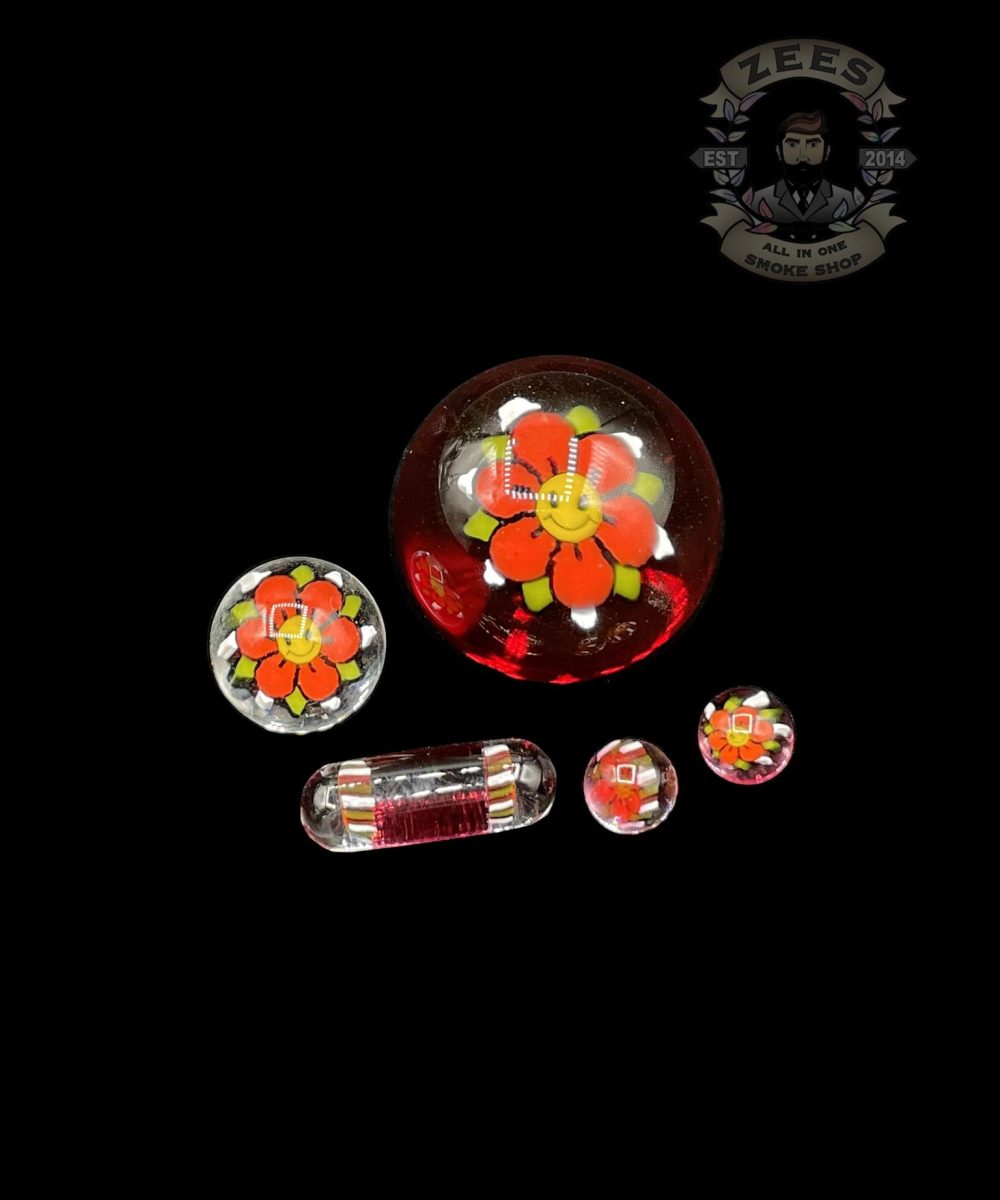 STEVE H GLASS: HAPPY FLOWER 5 PIECE PREMIUM TERP SLURPER SET