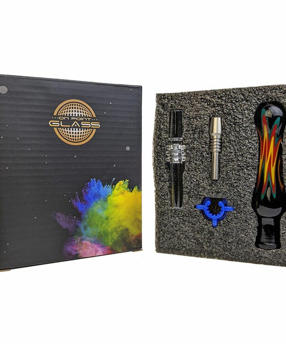 ON POINT GLASS: 4" WIG WAG DUAL TIP SET 10MM