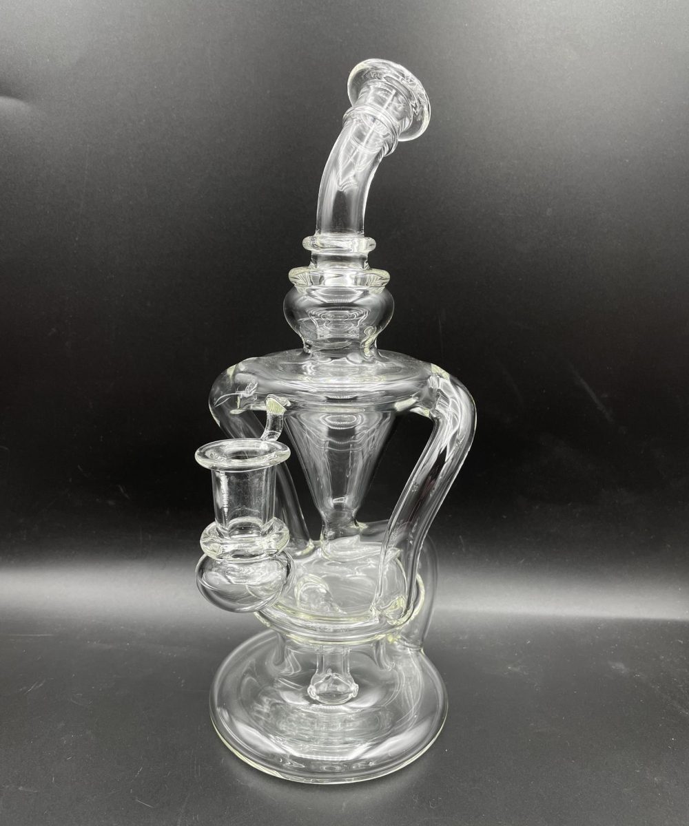 Alternative view of GENTRY GLASS: CLEAR DUAL UPTAKE FLOATER RECYCLER
