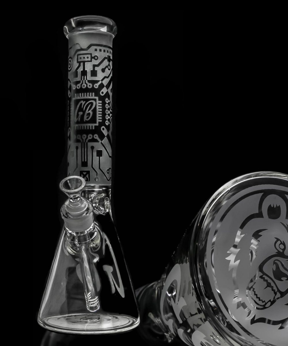 GREEN BEAR: 14" SAND BLASTED CIRCUIT BEAKER