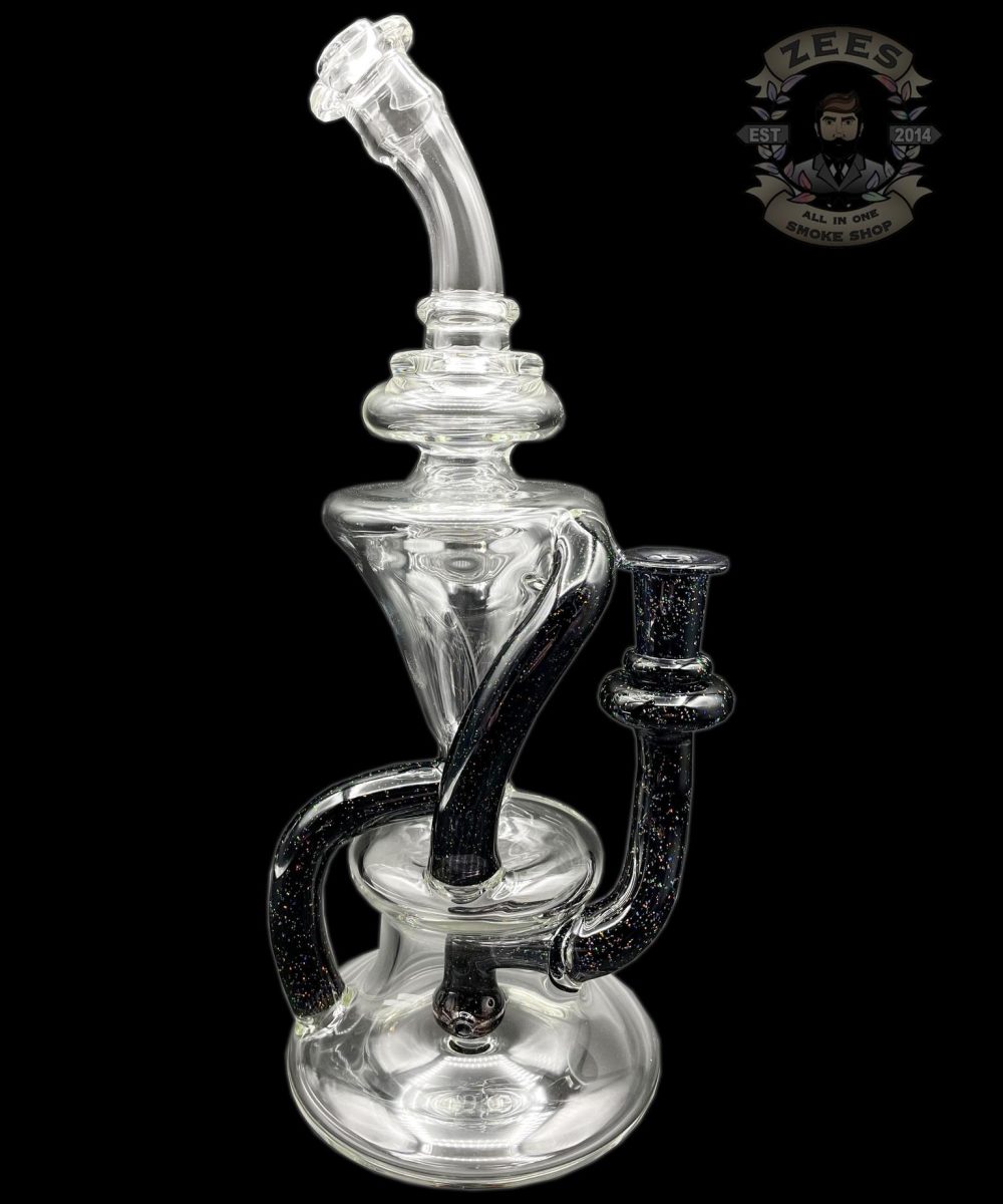 GENTRY GLASS: CRUSHED OPAL DUAL UPTAKE FLOATER RECYCLER #1