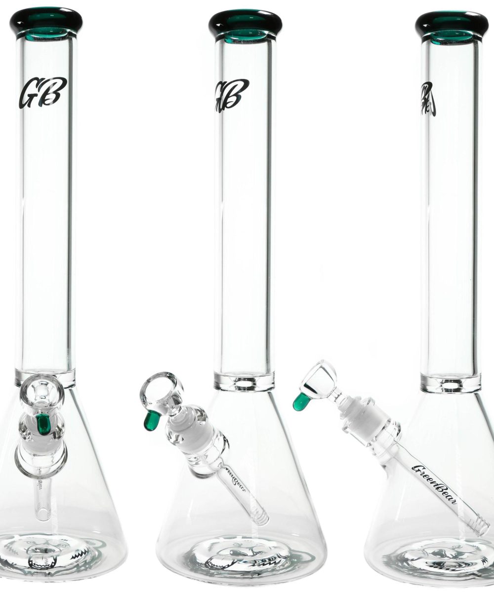 GREEN BEAR: 18" CLASSIC BEAKER COLOR ACCENTED