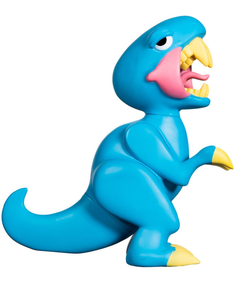 Alternative view of ELBO GLASS: 12" BLUE OPEN MOUTH VINYL RAPTOR