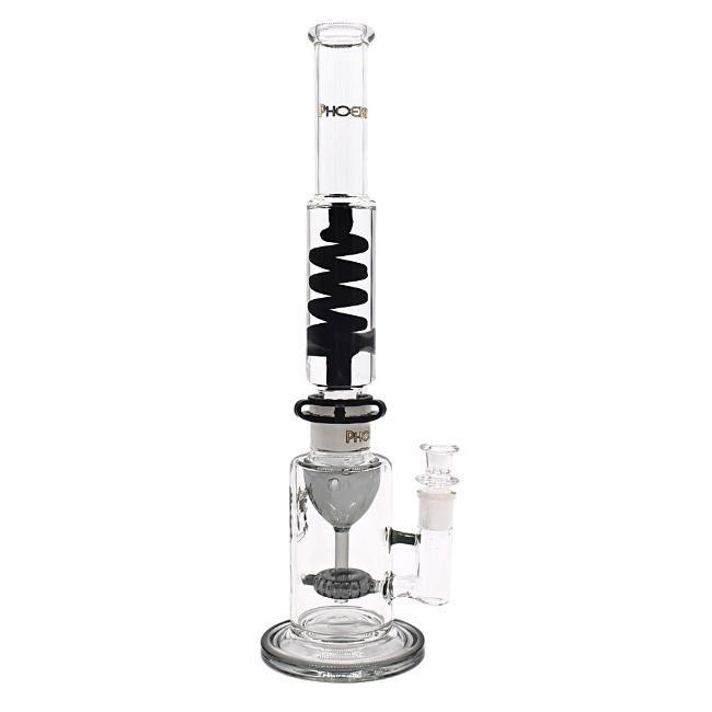 PHOENIX GLASS: 18" FREEZABLE COIL INCYCLER STRAIGHT TUBE