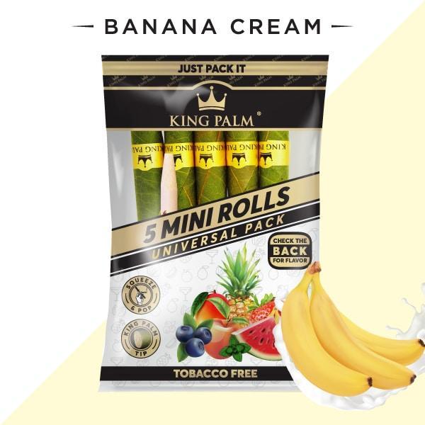 KING PALM: 5 MINI ROLLS BANANA CREAM