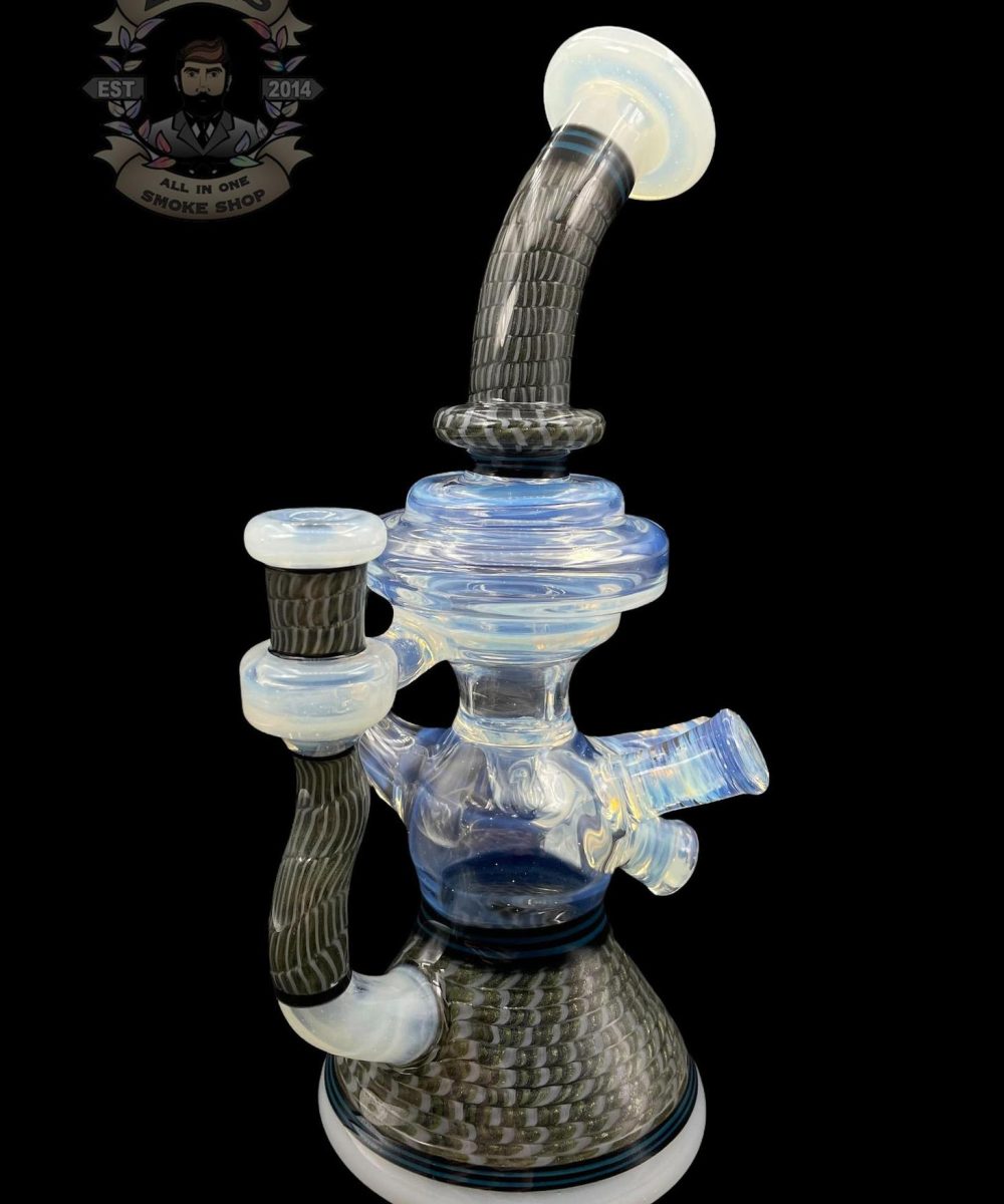 Alternative view of CONVERSION GLASS: 8" MOONSTONE KLEIN RECYCLER