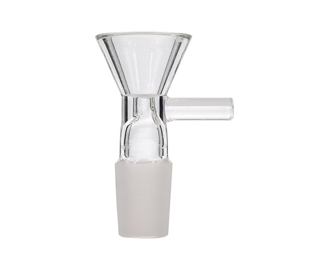 14MM CLEAR FLOWER SLIDE WITH HANDLE