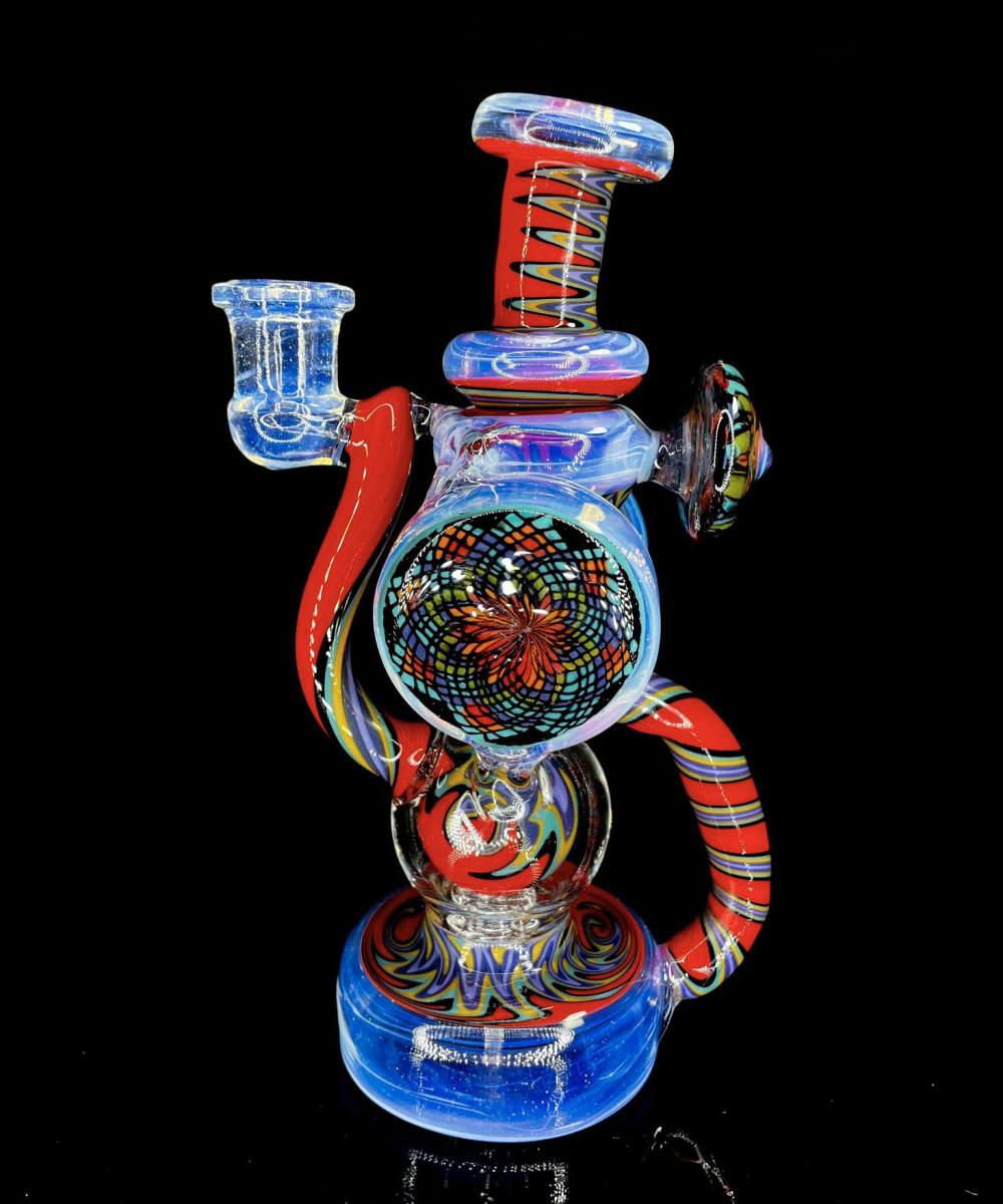 Alternative view of CLARKIE CLARK GLASS: FULLY WORKED DUAL DISK UPTAKE RECYCLER #10