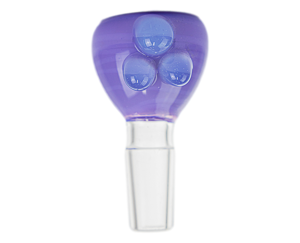 Alternative view of 14MM SOLID COLOR W/ SLIME DOTS FLOWER SLIDE