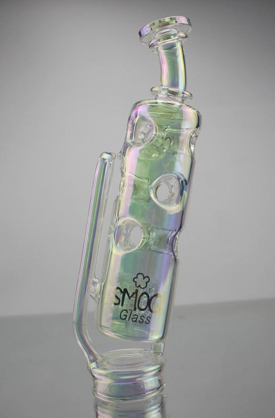 Alternative view of SMOQ GLASS: RAINBOW FUMED PUFFCO PEAK ATTACHMENT