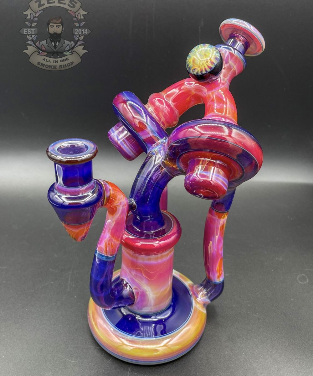 Alternative view of ET GLASS: TYE DYE DUAL UPTAKE RECYCLER