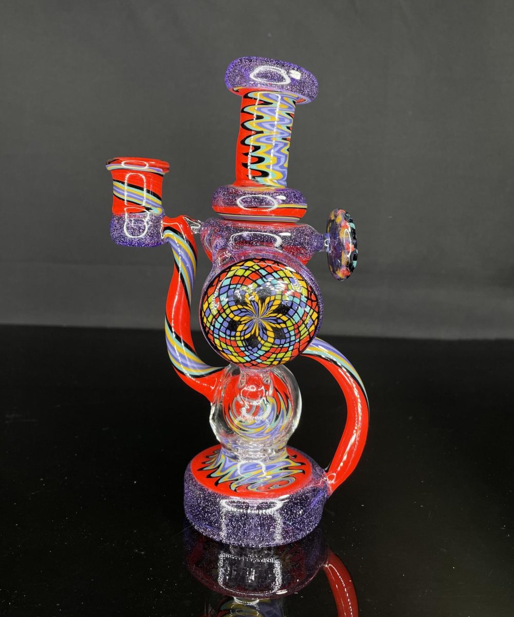 Alternative view of CLARKIE CLARK GLASS: FULLY WORKED DUAL DISK UPTAKE RECYCLER #7