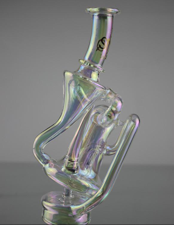 SMOQ GLASS: SPIKED RECYCLER PUFFCO PEAK ATTACHMENT
