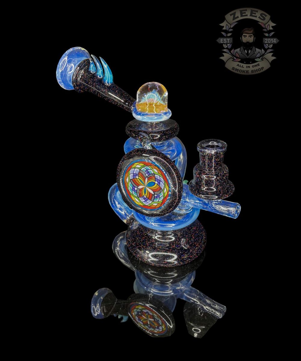 FREEEK GLASS: BLACK CRUSHED OPAL AND GHOST SINGLE UPTAKE TERPCYCLER