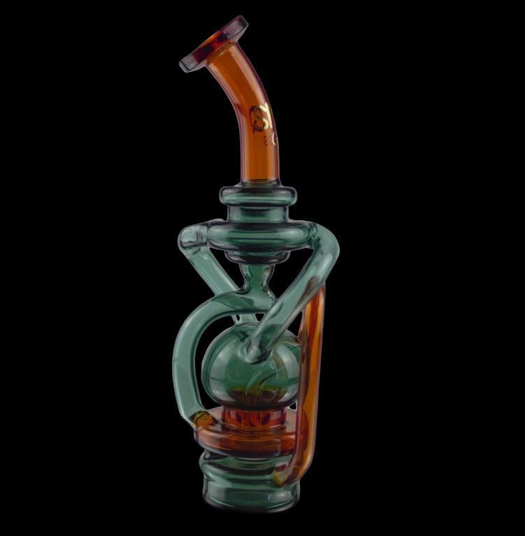SMOQ GLASS: DUAL MULTICOLOR PUFFCO PEAK ATTACHMENT