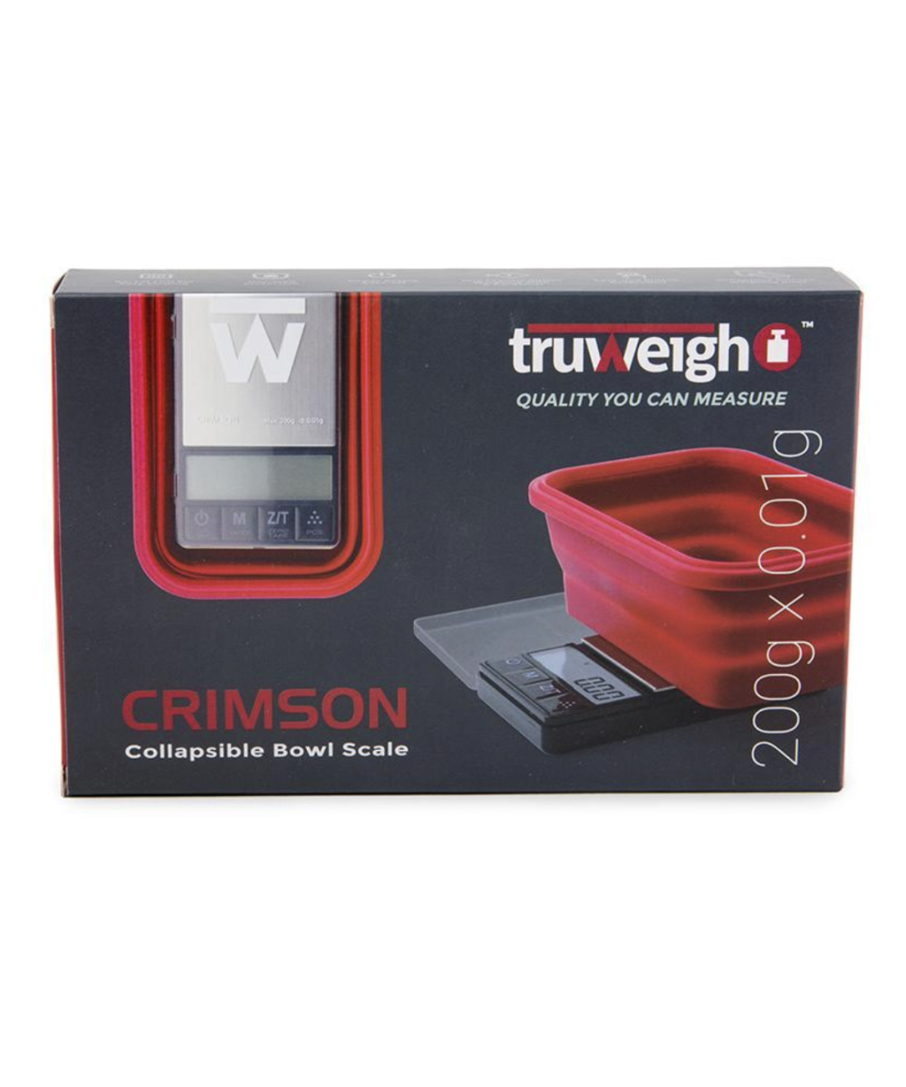 TRUWEIGH: TUFF CRIMSON COLLAPSIBLE BOWL SCALE 200G X 0.01G