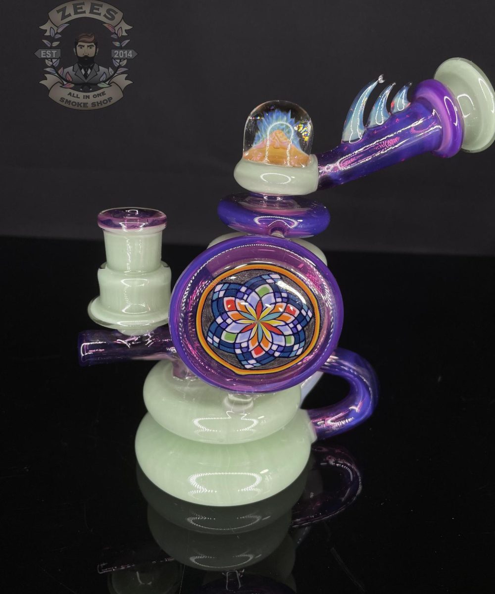 Alternative view of FREEEK GLASS: PURPLE LOLLIPOP AND MINTY GREEN SINGLE UPTAKE TERPCYCLER