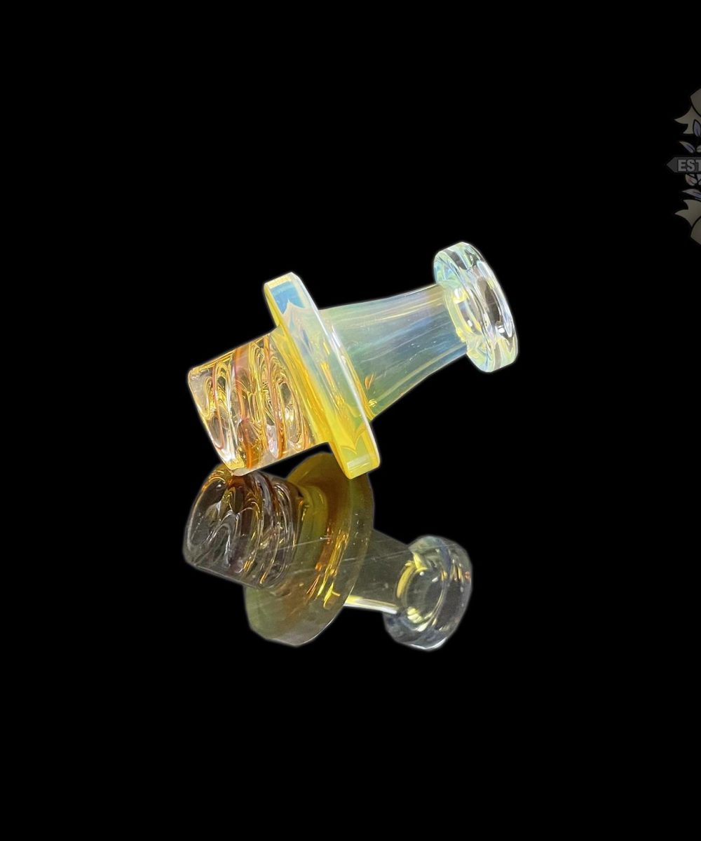 BRONX GLASS: FUMED 25MM SPINNER CARB CAP FOR BANGERS