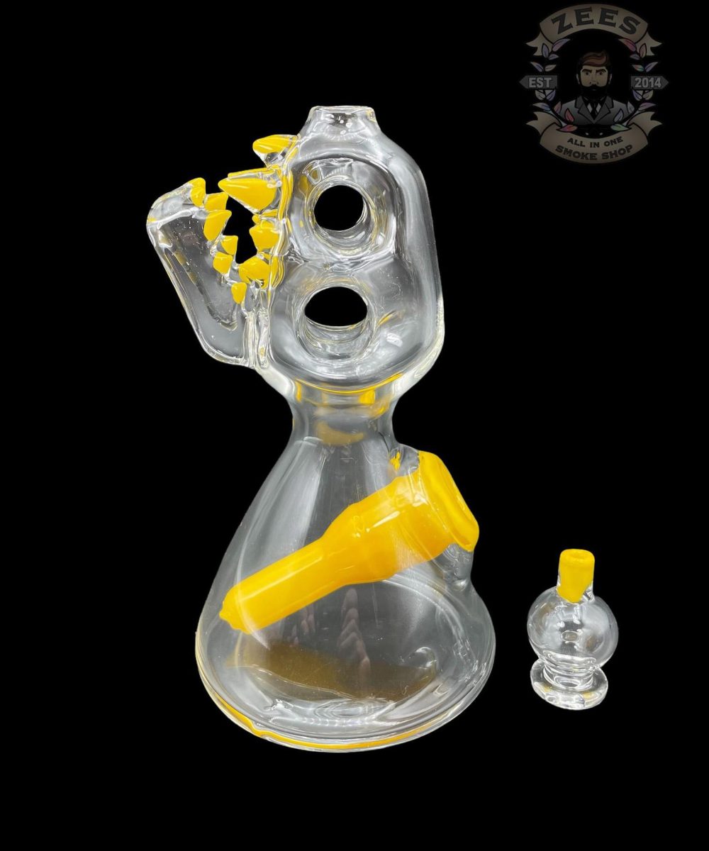ENUFF GLASS: HONEY YELLOW COLOR ACCENTED JAMMER RIG