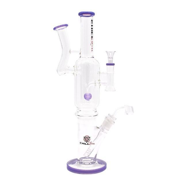 CHILL GLASS: 14" INCH HEAVY DUTY DUAL WATER PIPE