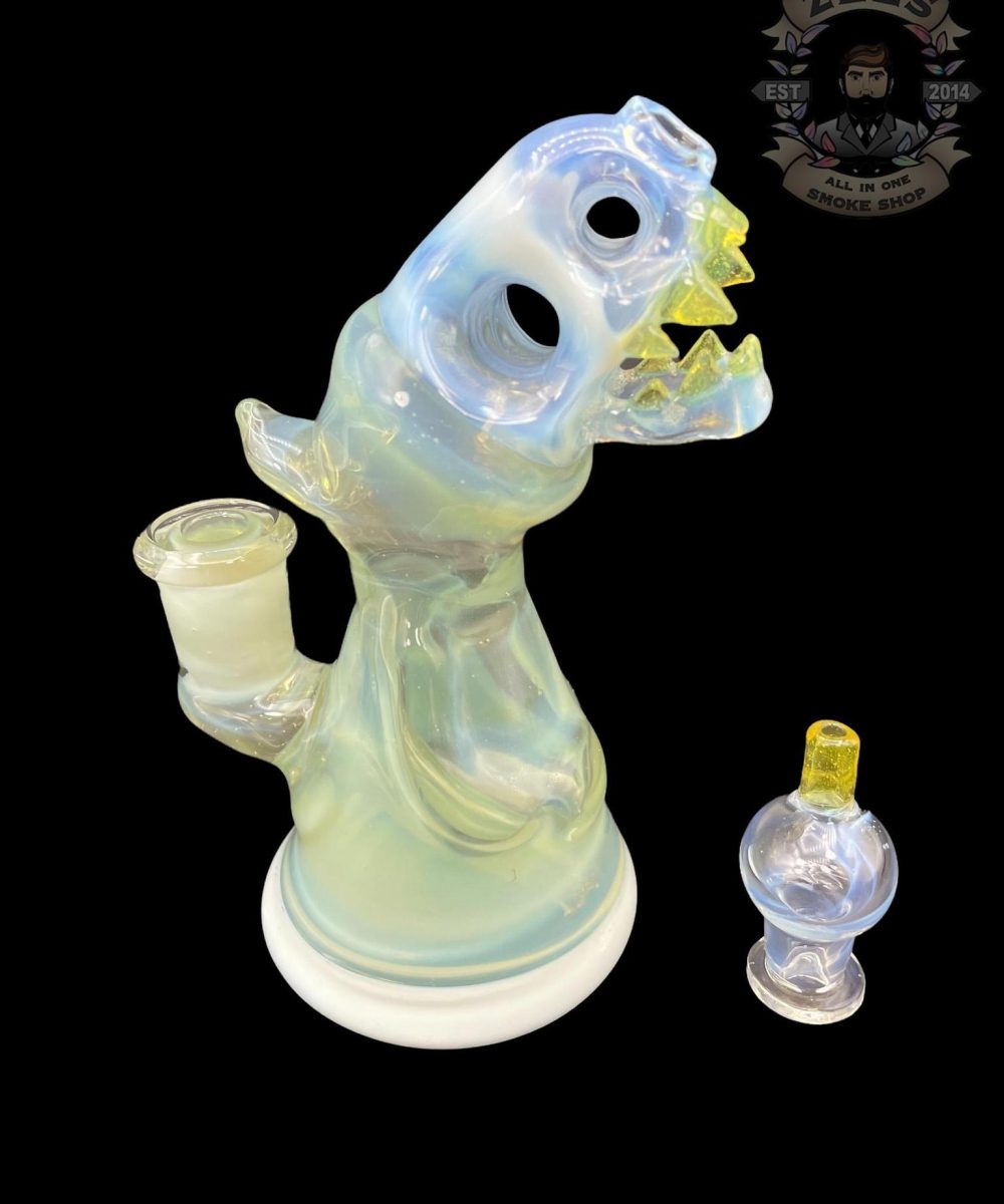 ENUFF GLASS: FUMED MOONSTONE HOODED JAMMER RIG