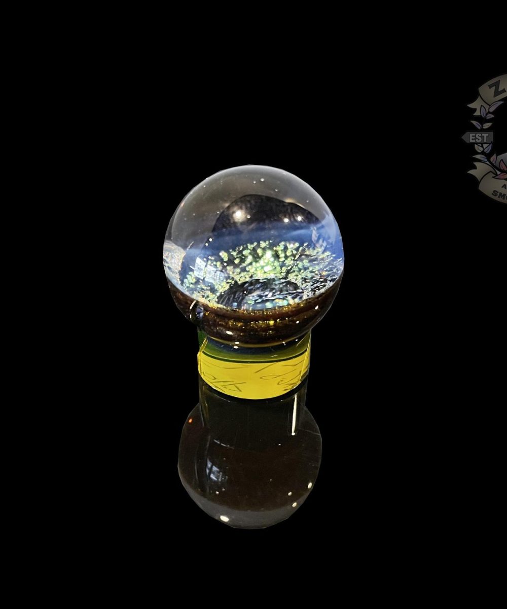 ONETRICKPONY: CRUSHED DICHRO SPIRAL 25MM SPINNER MARBLE CARB CAP