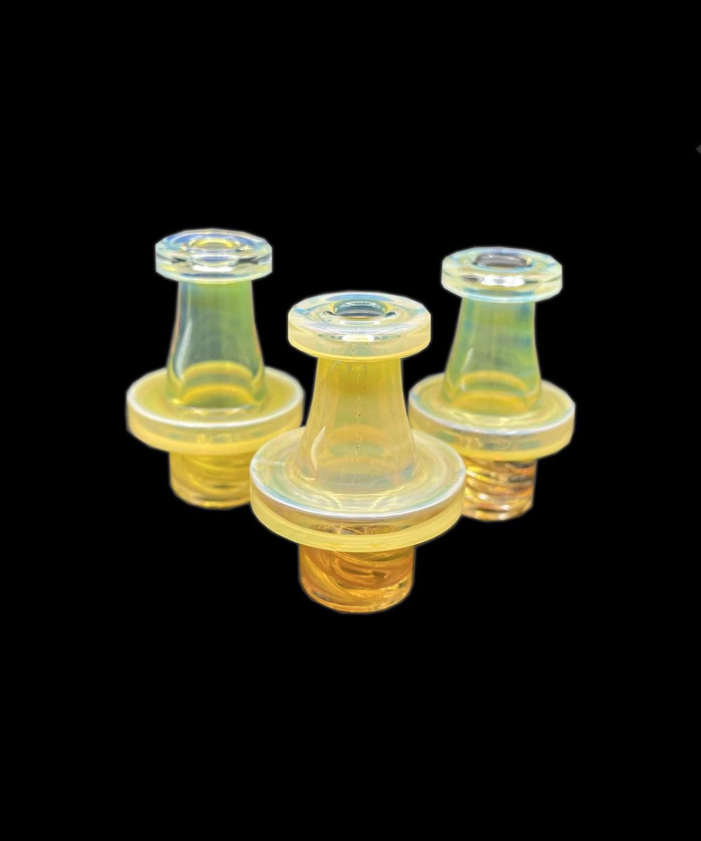 Alternative view of BRONX GLASS: FUMED 25MM SPINNER CARB CAP FOR BANGERS