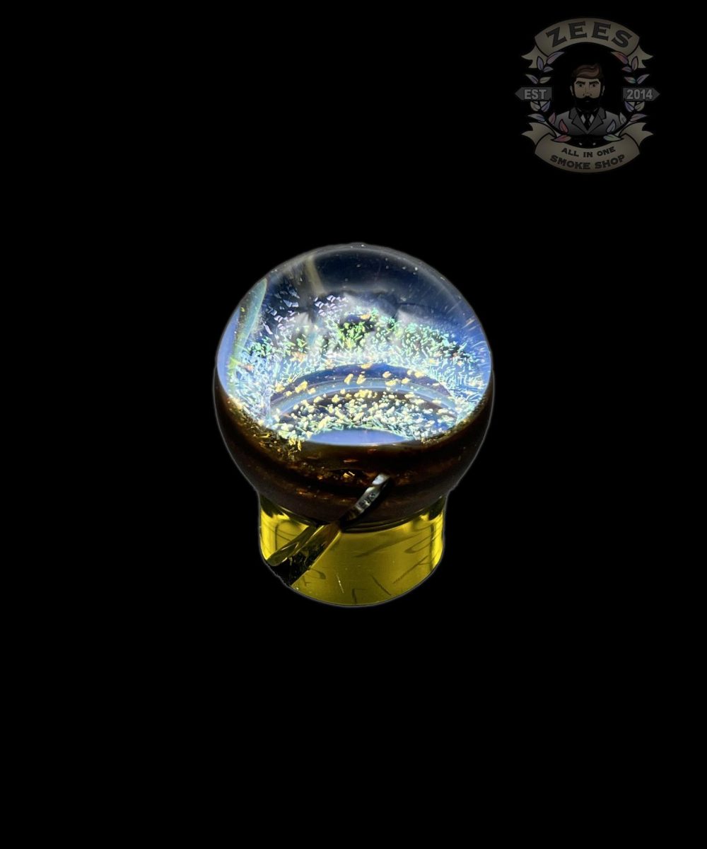 Alternative view of ONETRICKPONY: CRUSHED DICHRO SPIRAL 25MM SPINNER MARBLE CARB CAP