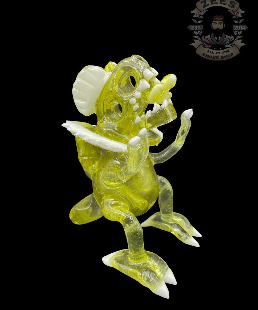 ENUFF GLASS: LIME DROP STANDING RAPTOR