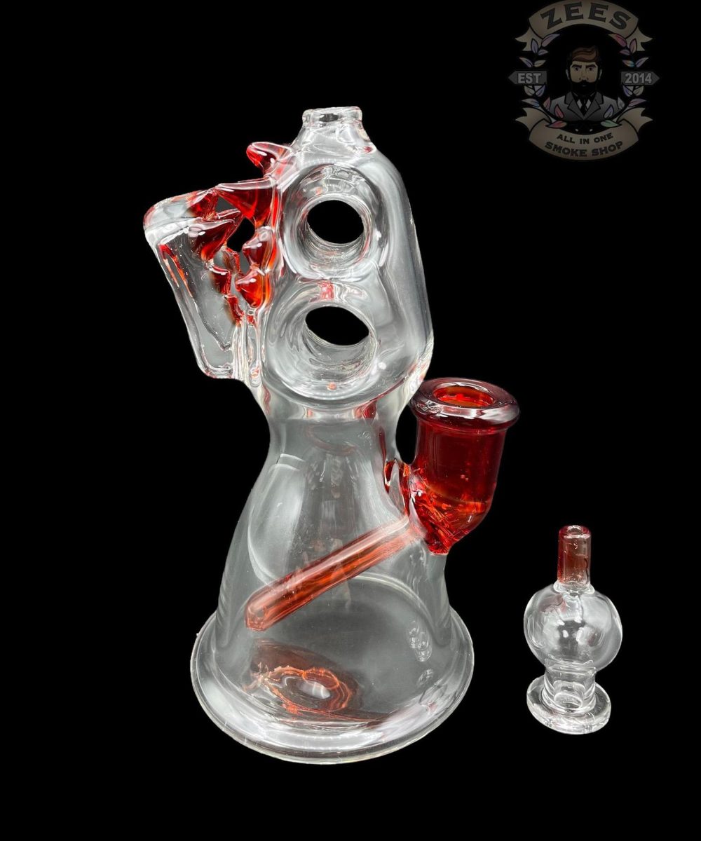 ENUFF GLASS: RED ELVIS COLOR ACCENTED JAMMER RIG