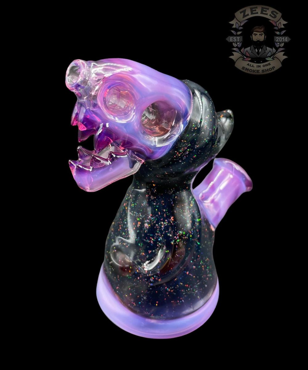 ENUFF GLASS: ROYAL JELLY CRUSHED OPAL HOODED JAMMER RIG