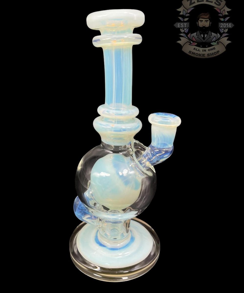 CRAMBORO GLASS: 6" MOONSTONE BALL RIG