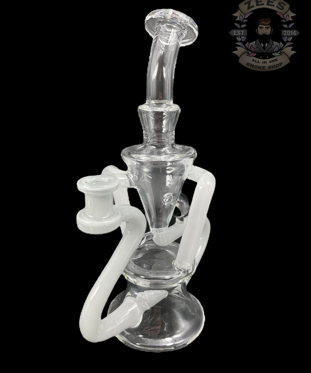 Alternative view of EX NIHILO GLASS: STAR WHITE x PORTLAND GREY DUAL UPTAKE FLOATER RECYCLER