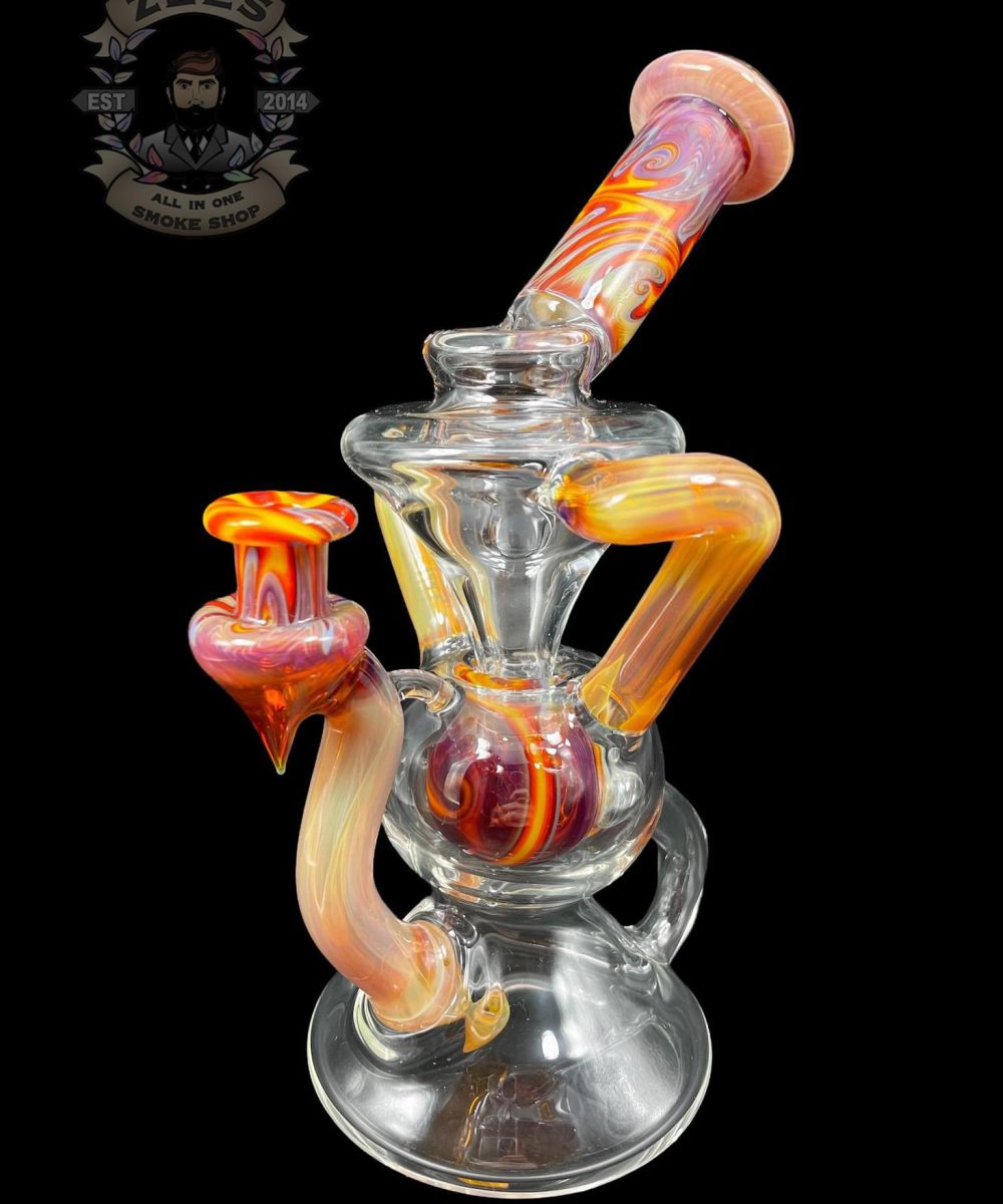 Alternative view of CRAMBORO GLASS: 8" MULTICOLOR DUAL UPTAKE RECYCLER