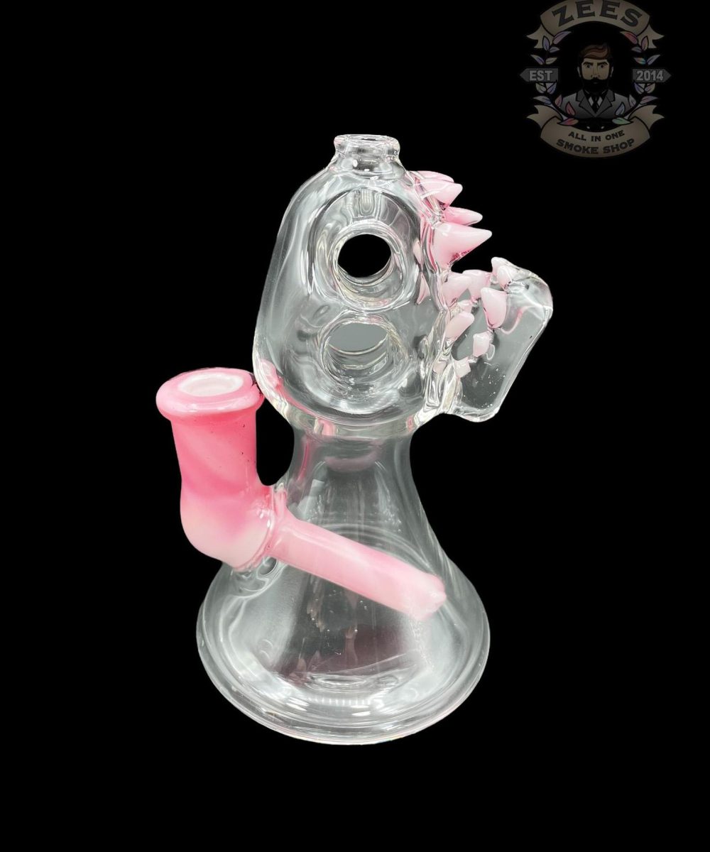 Alternative view of ENUFF GLASS: PINK OVER STAR WHITE COLOR ACCENTED JAMMER RIG