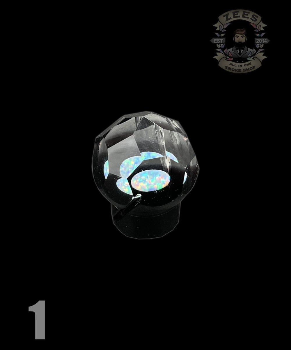 Alternative view of ONETRICKPONY: FACETED ENCASED OPAL COIN 25MM MARBLE SPINNER CAP