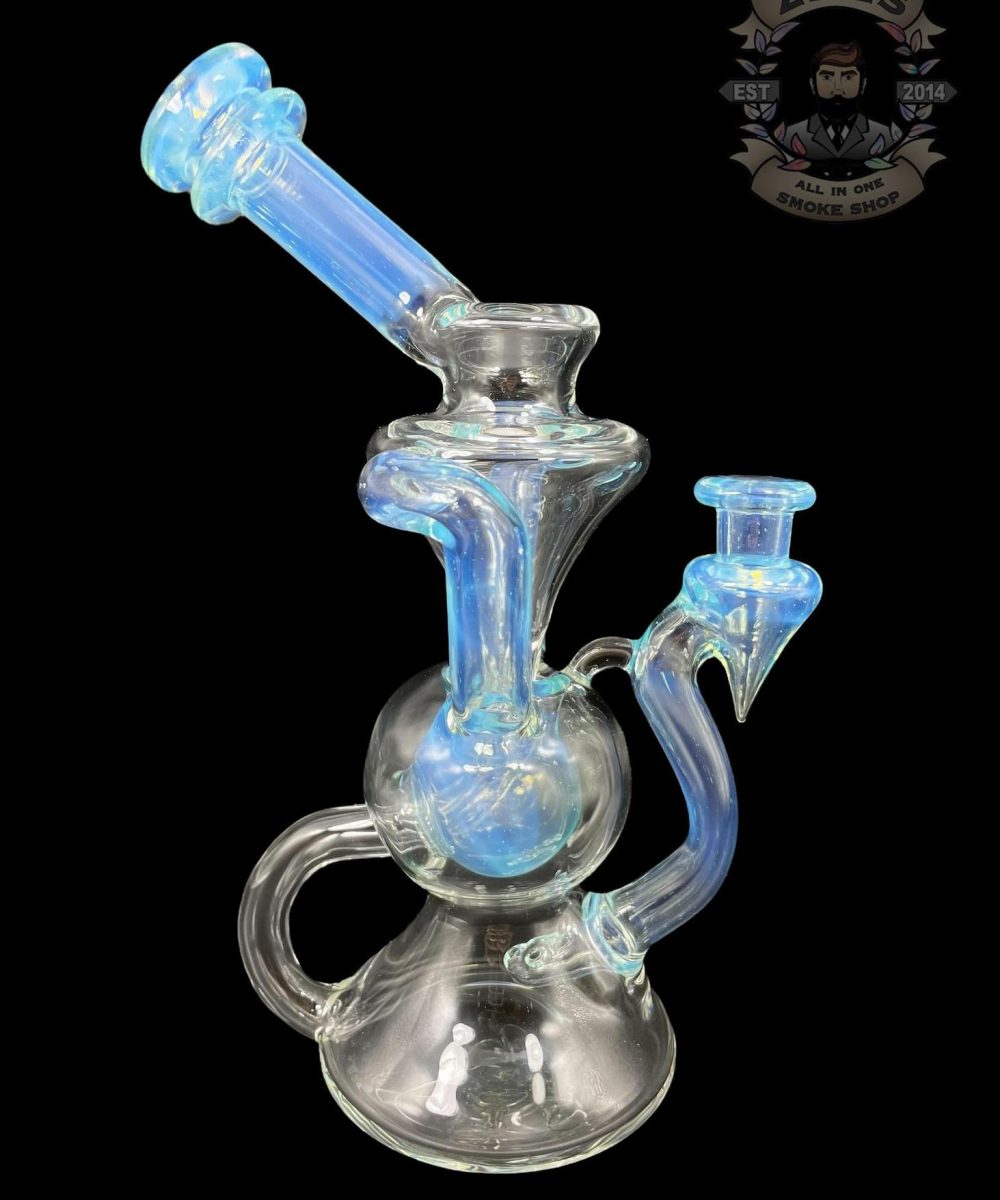 CRAMBORO GLASS: 8" GHOST DUAL UPTAKE RECYCLER