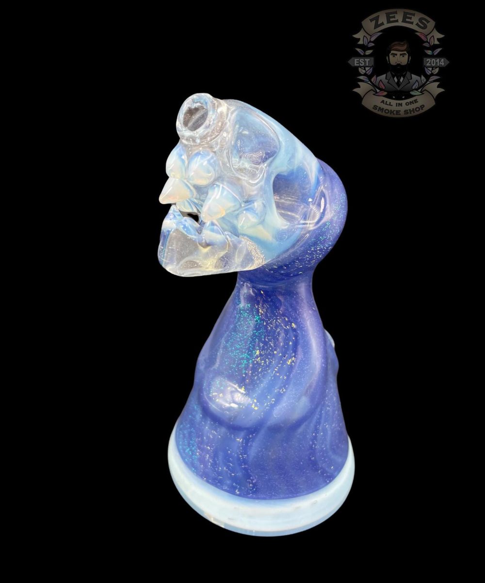 Alternative view of ENUFF GLASS: TEAL CRUSHED OPAL HOODED JAMMER RIG