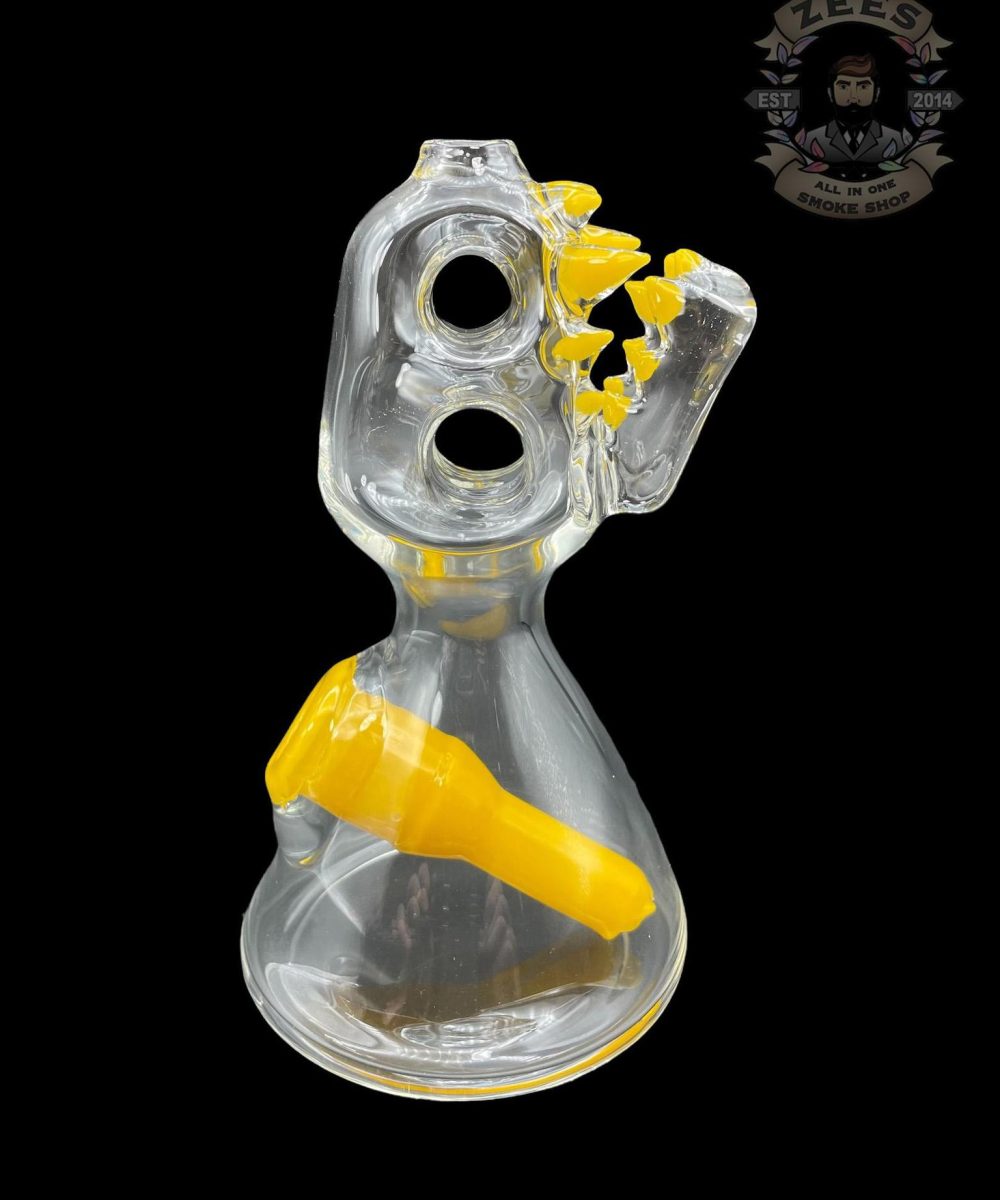 Alternative view of ENUFF GLASS: HONEY YELLOW COLOR ACCENTED JAMMER RIG
