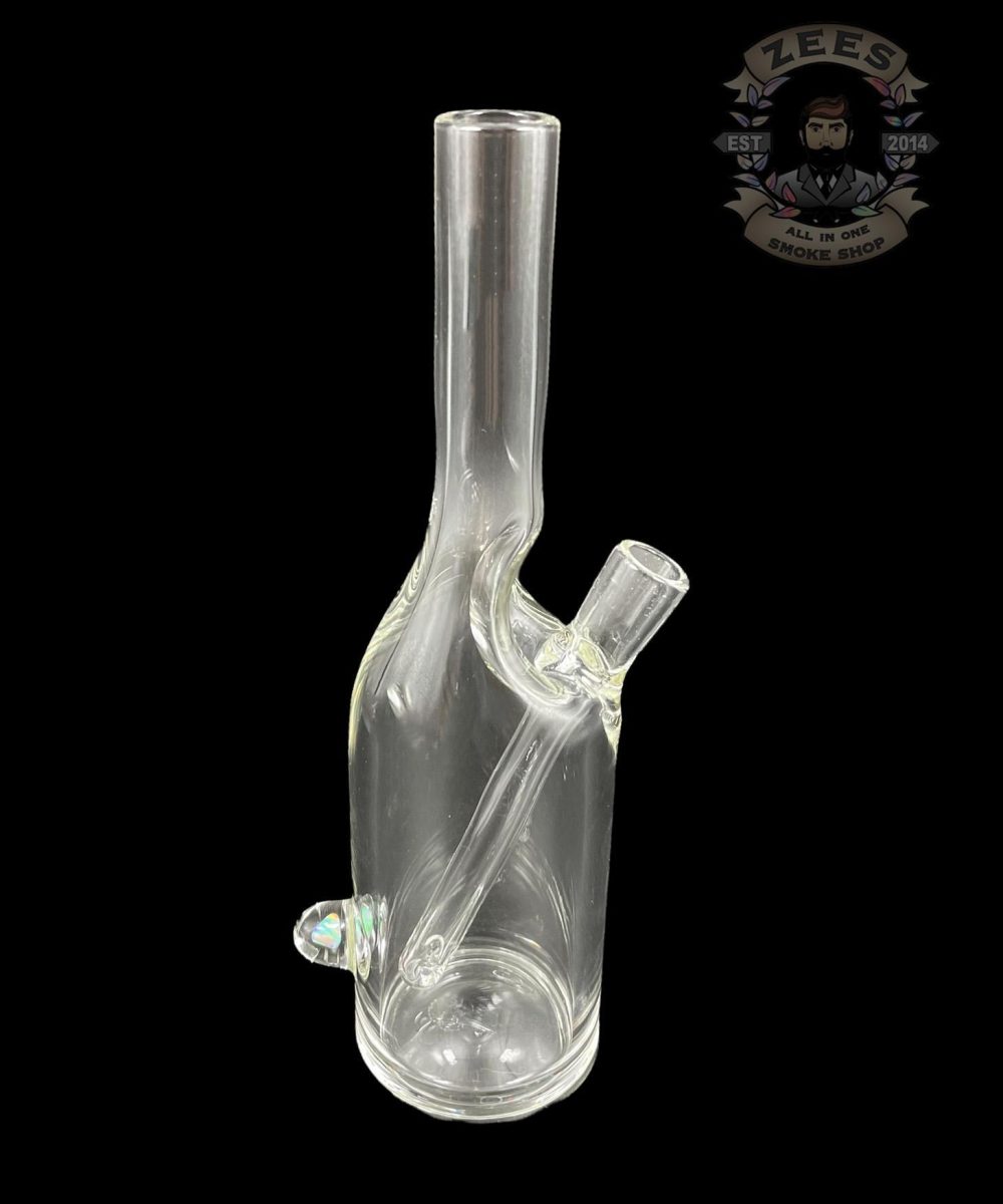 THE GLASS MECHANIC: CLEAR ENCASED OPAL SAKE BOTTLE