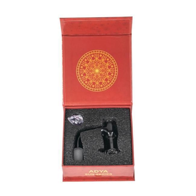 Alternative view of SMOQ GLASS: ADYA FACETED FULL WELD TERP SLURPER BANGER KIT