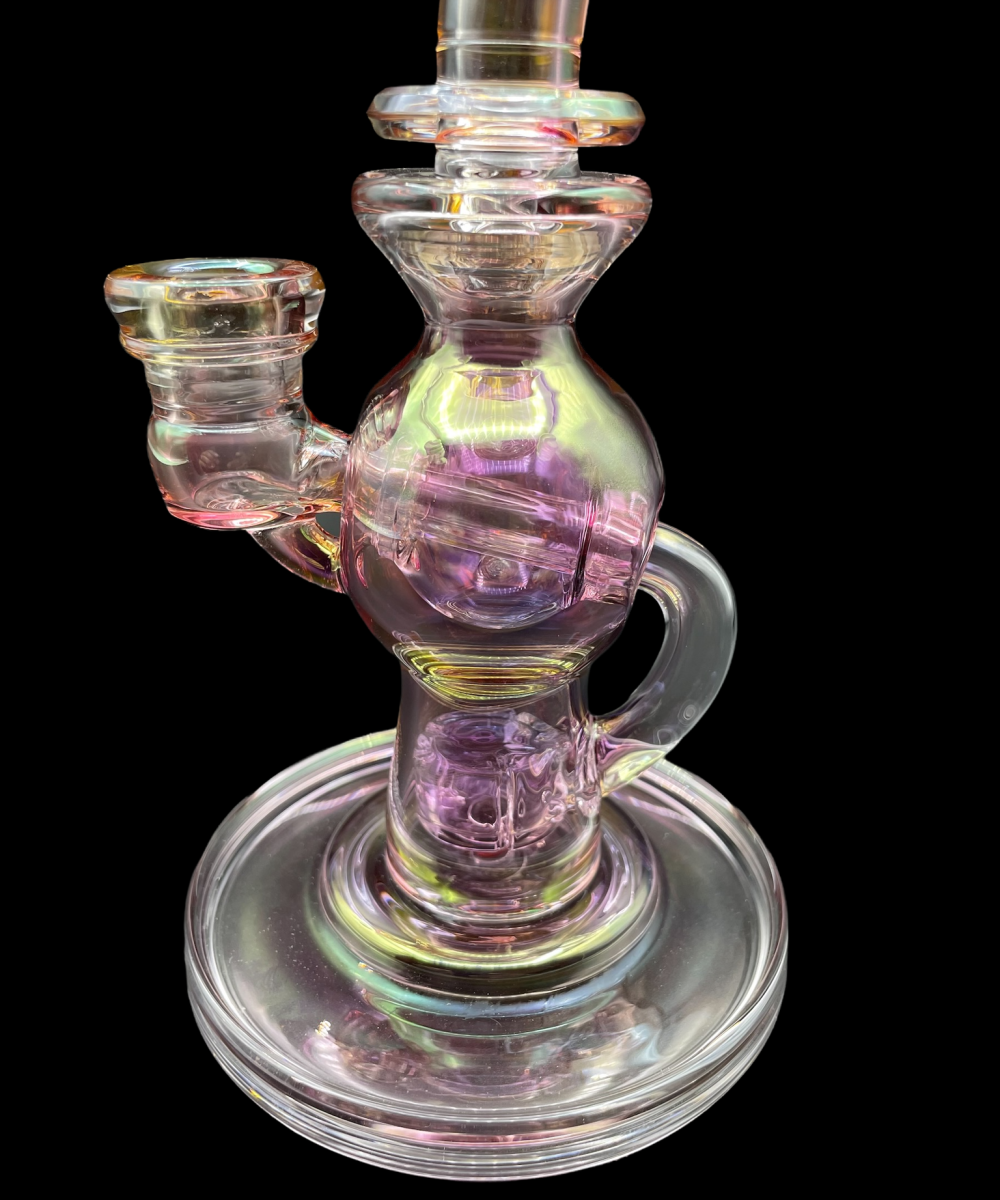 Alternative view of SLATE GLASS: PURPLE FUMED BALL RIG
