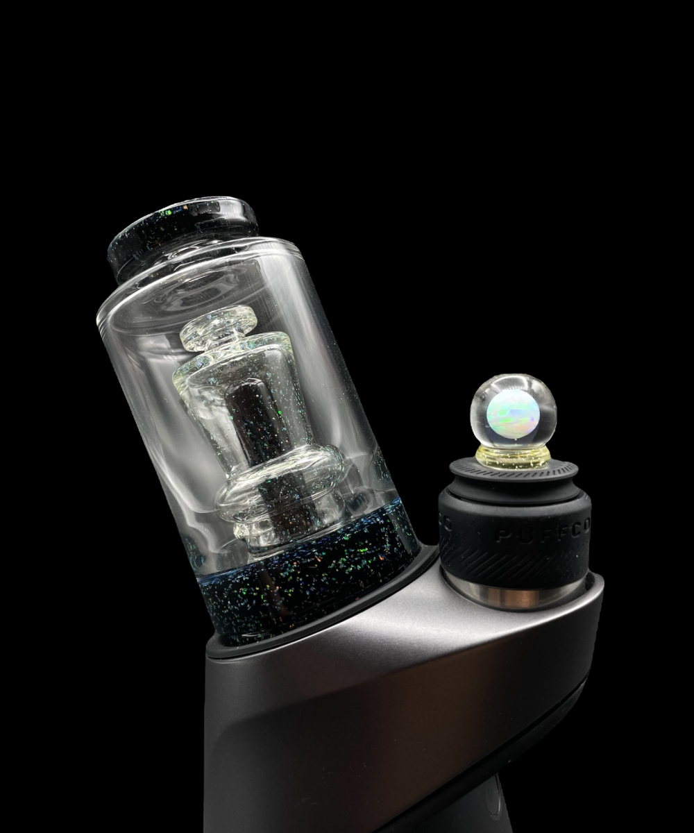 SPIDER GLASS: CRUSHED OPAL UV PUFFCO PEAK ATTACHMENT