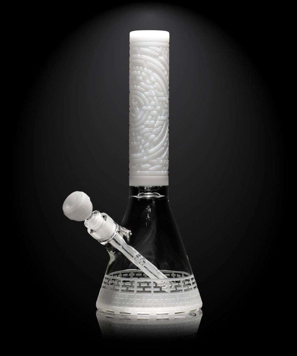 MILKY WAY GLASS: WHITE DNA CODEX BEAKER (MK-1035)