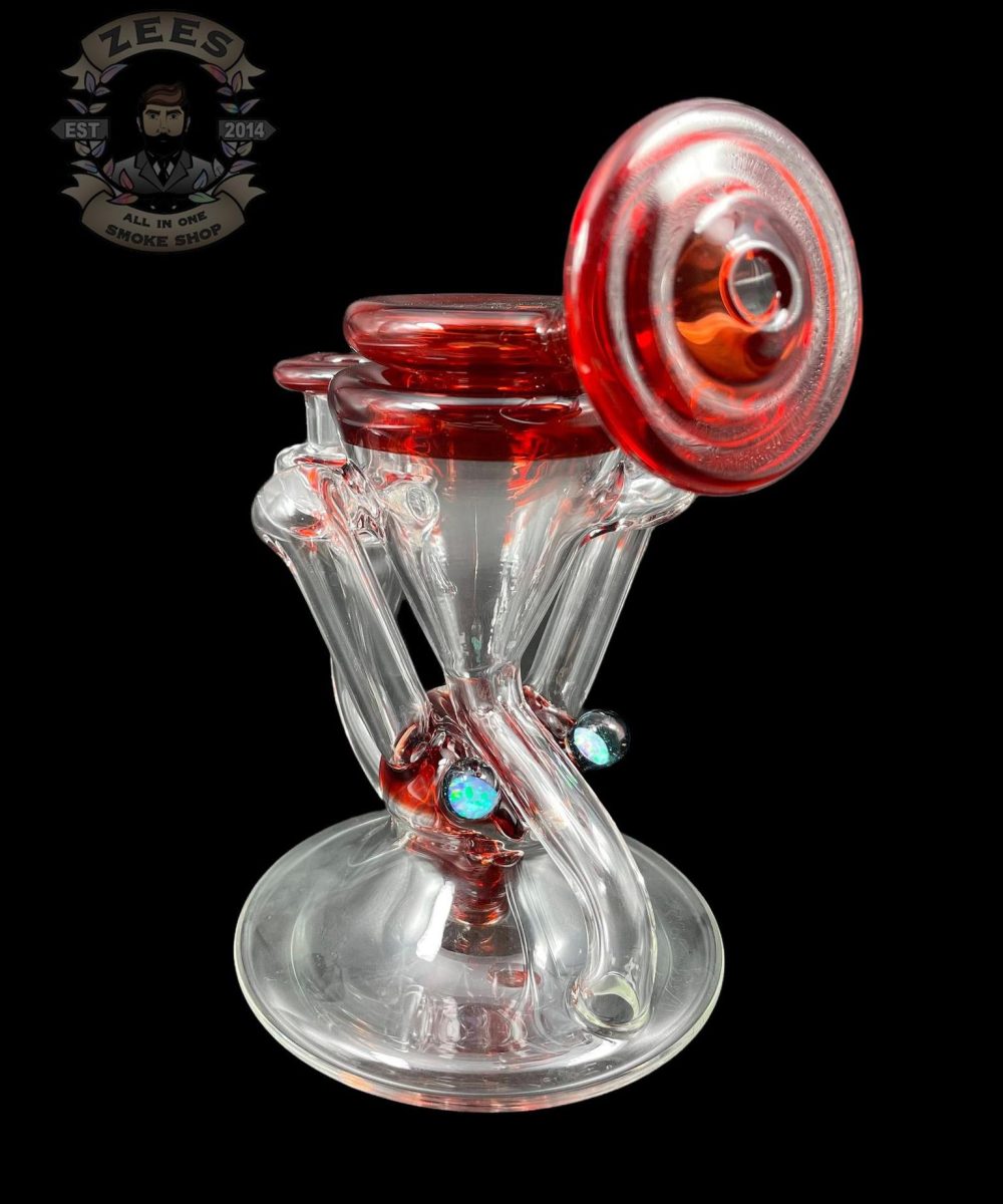 Alternative view of SLEEPS GLASS: RED ELVIS DUAL UPTAKE RECYCLER
