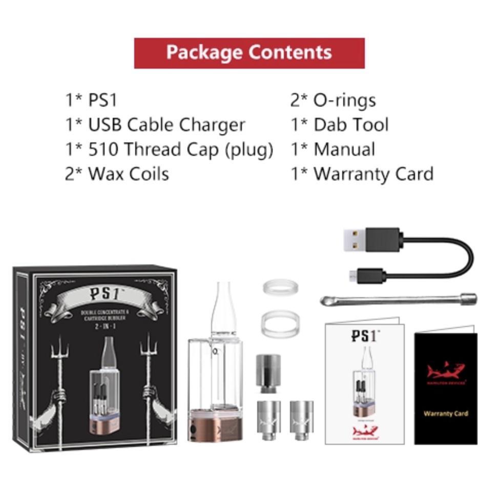 Alternative view of HAMILTON DEVICES: PS1 DUAL VAPE AND CONCENTRATE BUBBLER